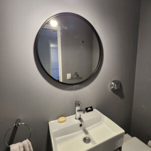 Espejo Redondo Marco de PVC Simil Hierro