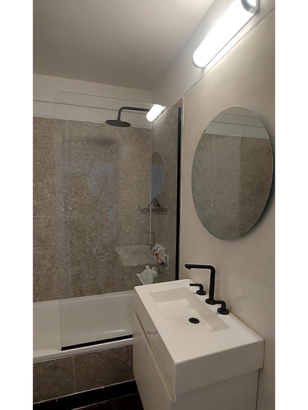 Mamparas de Paño Fijo sobre Bañera con Vidrio Laminado - Imagen 7