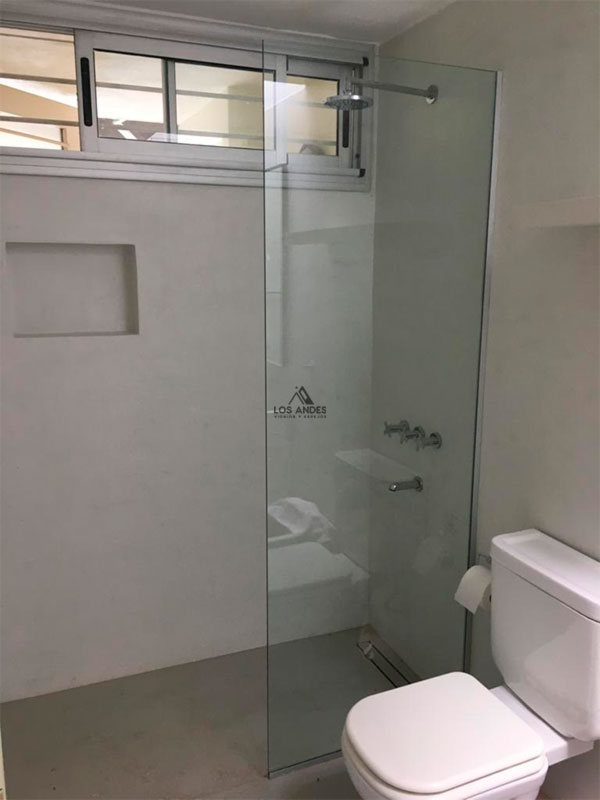 Mamparas de Paño Fijo sobre Bañera con Vidrio Laminado - Imagen 3