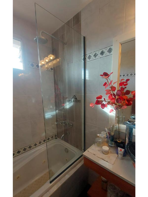 Mamparas de Paño Fijo sobre Bañera con Vidrio Laminado - Imagen 4