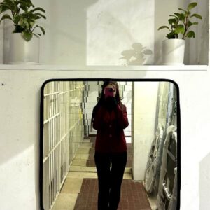 Espejo Rectangular Con marco PVC negro simil hierro 70x70cm #105