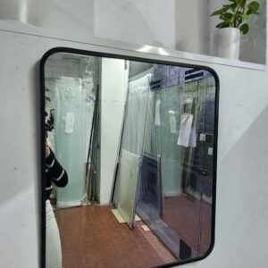 Espejo Rectangular con esquinas redondeadas de marco PVC liso 60x70 #93