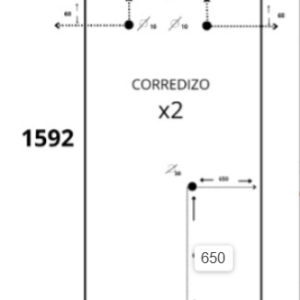 Vidrio – Incoloro – 47,2 x 159,2 cm #70